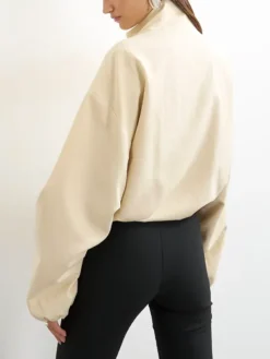 Topshop Bomber Mandarin Collar Jacket Back