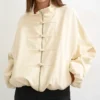 Topshop Bomber Mandarin Collar Jacket For Women