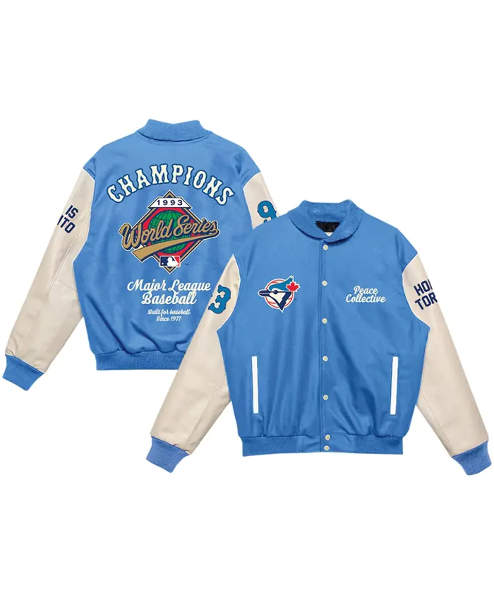 Toronto-Blue-Jays-Peace-Collective-1993-MLB-World-Series-Champions-Varsity-Jacket