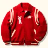 Tyler The Creator GOLF le FLEUR Petalers Red Wool Varsity Jacket front view