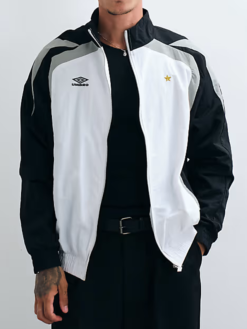 Umbro Track Jacket in white and black