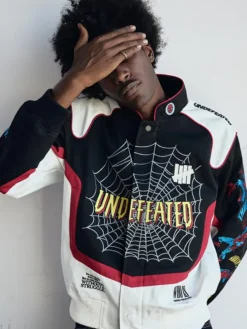 Undefeated x Spider-Man Men's Black Cotton Varsity Jacket