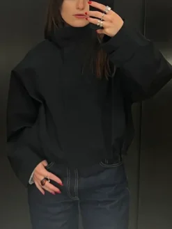 Uniqlo-Black-Rain-Jacket-Women