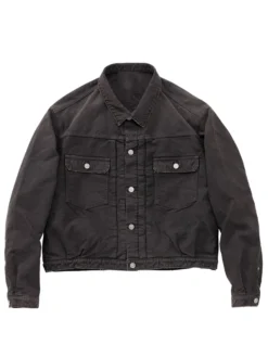 Visvim WMV Fall 2026 In Harmony We Trust Black Cotton Workwear Jacket front view