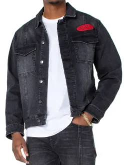 Von-Dutch-Mens-Black-Denim-Jacket