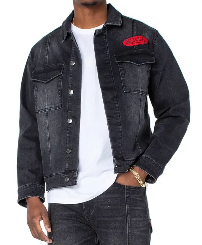 Von-Dutch-Mens-Black-Denim-Jacket