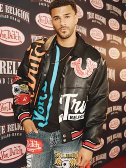 Von Dutch True Religion Leather Jacket Men