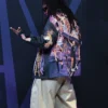 WNBA Golden State Valkyries Tiffany Hayes Black Arrival Tapestry Jacket back view