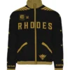 WWE Cody Rhodes Easy To Find Hard To Beat Black And Gold Windbreaker Jacket front view