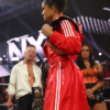 WWE-NXT-2026-TNA-Knockouts-Champion-Kelani-Jordan-Red-Leather-Adidas-3-Stripes-Hooded-Coat-Right