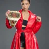 WWE-NXT-Kelani-Jordan-Red-Leather-Trench-Coat
