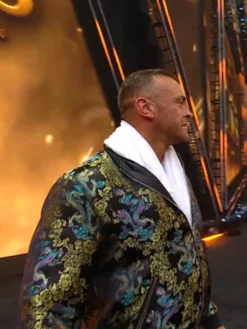 WWE SummerSlam 2026 Nick Aldis Jacket with rib-knitted collar, cuffs, and full-length sleeves