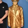 Weezer Band The Tonight Show Starring Jimmy Fallon Golden Leather Jacket front view