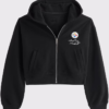 Women's Abercrombie Fitch Black Pittsburgh Steelers YPB On The Go 6AM Full-Zip Hoodie
