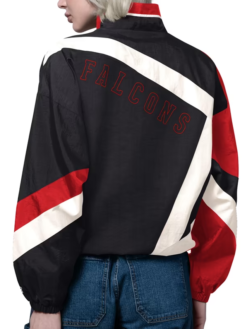 Women's Atlanta Falcons Starter Black Vintage Windbreaker Jacket