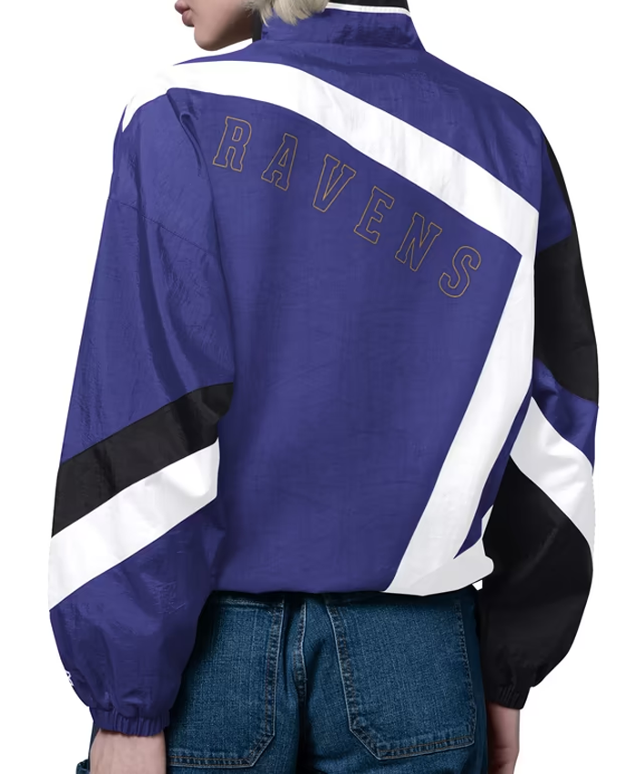 Women's Baltimore Ravens Starter Purple Vintage Windbreaker Jacket