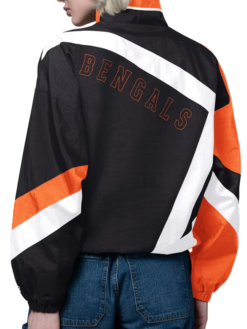 Women's Cincinnati Bengals Starter Black Vintage Windbreaker Jacket