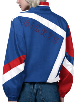 Women's New York Giants Starter Royal Blue Vintage Windbreaker Jacket