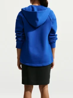 Women's Nike Full-Zip Sportswear Tech Fleece Windrunner Navy Hooded Track Jacket back view