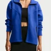 Women's Nike Full-Zip Sportswear Tech Fleece Windrunner Navy Hooded Track Jacket front view