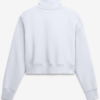Women's Nike Philadelphia Eagles White Fleece Cropped Quarter-Zip Sweatshirt