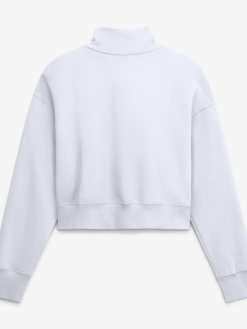 Women's Nike Philadelphia Eagles White Fleece Cropped Quarter-Zip Sweatshirt