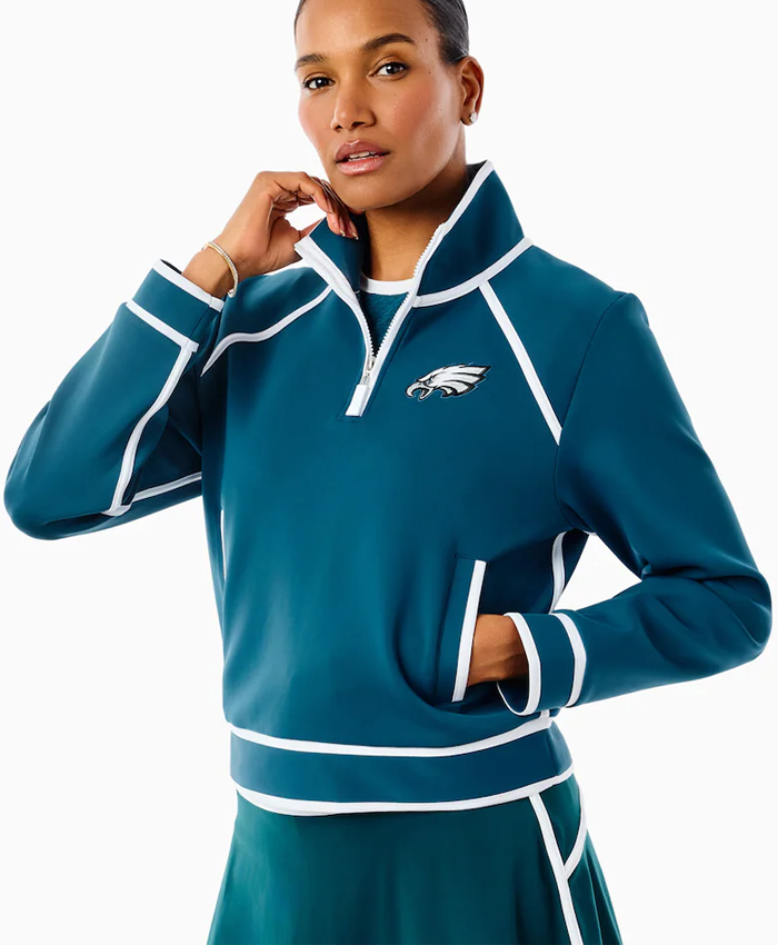 Women's Philadelphia Eagles x Addison Bay Quarter-Zip Jacket