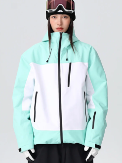 Women's Searipe Retro Vibe Color Block Baggy Snow Jacket