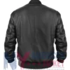 World Cup 2026 David Beckham Black Leather Jacket with Viscose Lining and Ribbed Cuffs