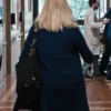 Yellowstone Season 04 Beth Dutton Blue Wool Trench Coat back view