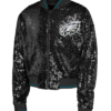 Youth Girl's Philadelphia Eagles Glam Squad Black Sequin Jacket
