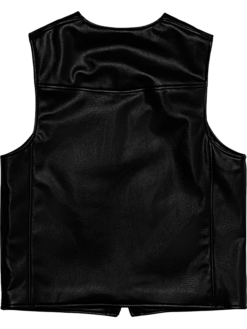 ZTTW Leather Vest In Black