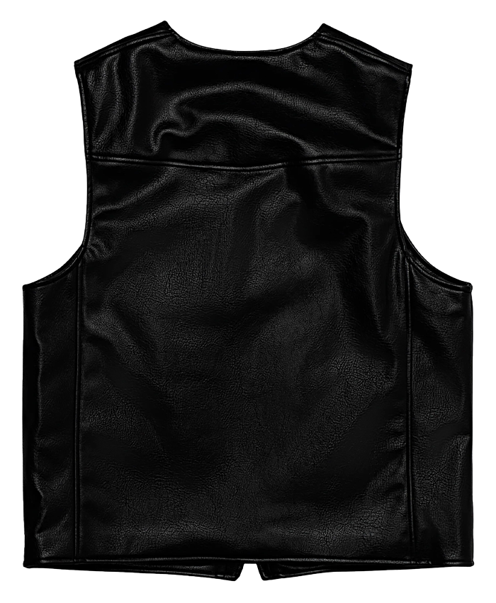 ZTTW Leather Vest In Black
