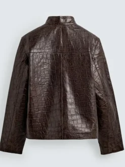 Zara-Crocodile-Style-Leather-Bomber-Jacket-Back