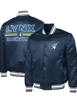 minnesota-lynx-Starter-Navy-Satin-Varsity-jacket
