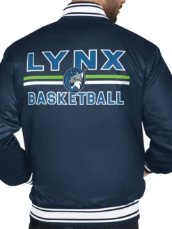 minnesota-lynx-Starter-Navy-Satin-Varsity-jacket-Back