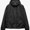 prada black hooded re nylon windbreaker jacket