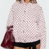 princess polly Pink polka dot jacket
