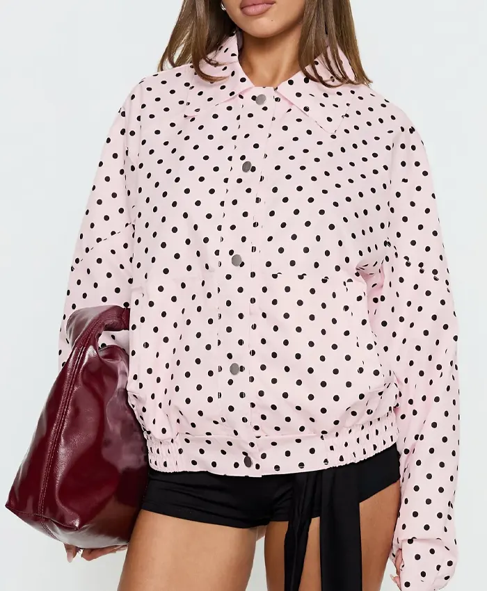princess polly Pink polka dot jacket