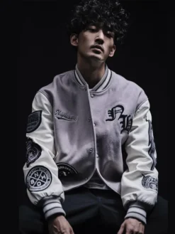 2026 Neighborhood Jeff Hamilton Embroidery and Signature Patchwork Craft Varsity Jacket For Sale