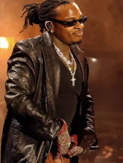 2026 VMAs Stage Performance Gunna Leather Coat