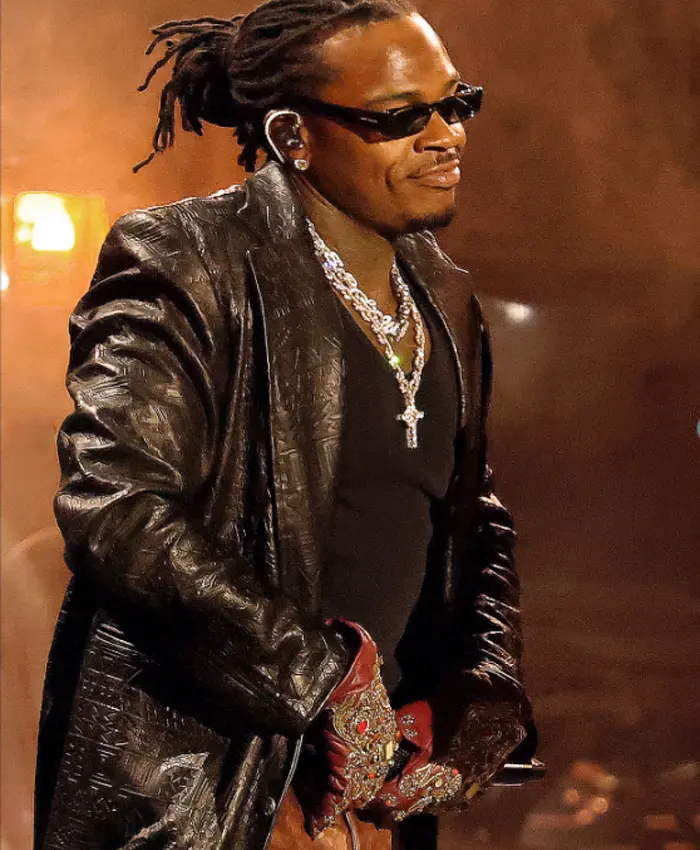 2026 VMAs Stage Performance Gunna Leather Coat