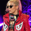 2026-Womens-Pro-Wrestling-Stardom-Thekla-Kaischauri-Red-Leather-Eyes-Jacket-with-Shoulder-Spikes-Closeup