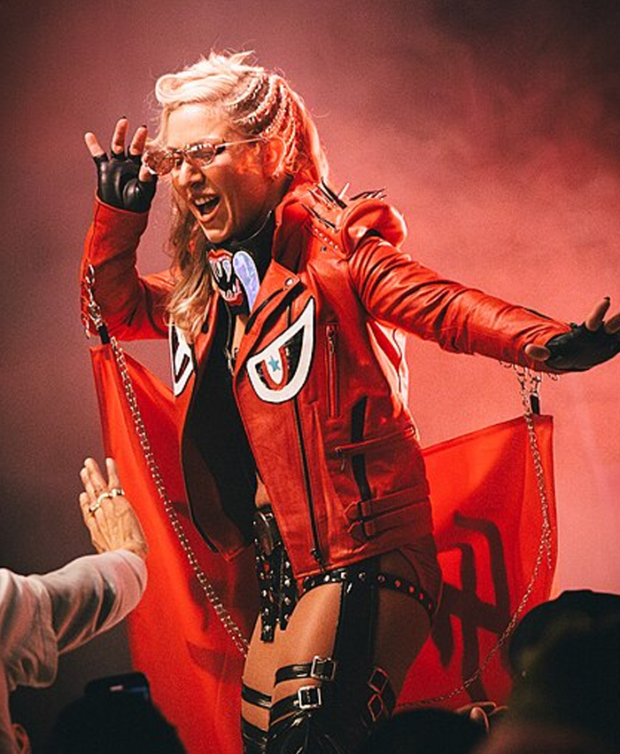 2026-Womens-Pro-Wrestling-Stardom-Thekla-Kaischauri-Red-Leather-Eyes-Jacket-with-Shoulder-Spikes-Right