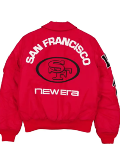 49ers New Era x Alpha Industries MA-1 Flight Jacket Back