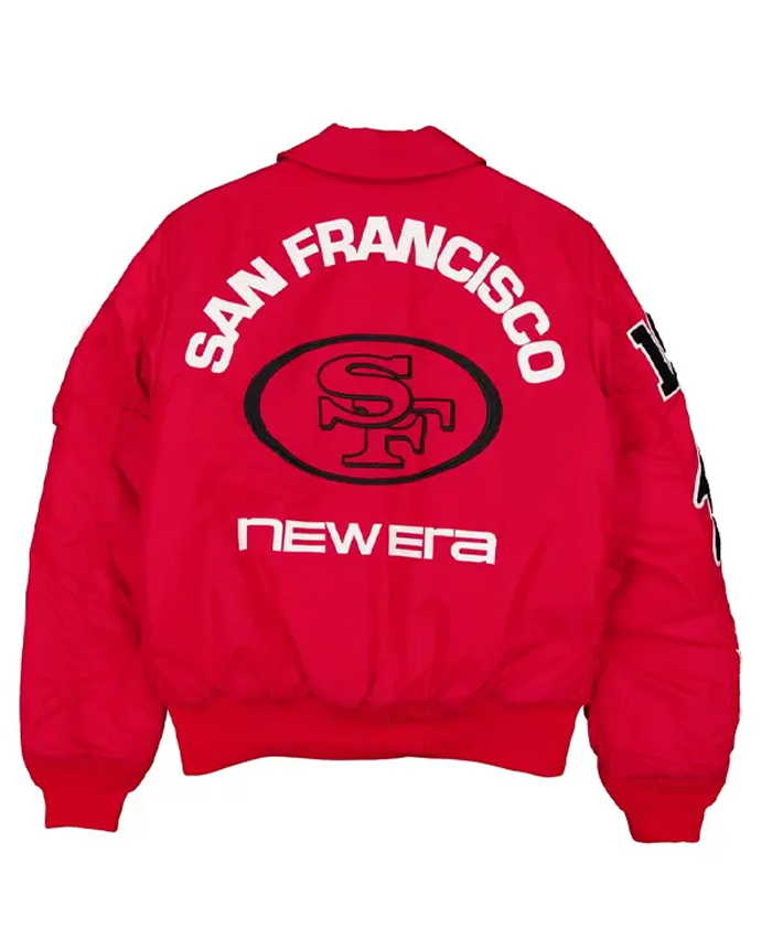49ers New Era x Alpha Industries MA-1 Flight Jacket Back