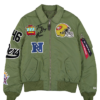49ers New Era x Alpha Industries Sage Green MA-1 Bomber Jacket