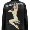 AFTER HOURS TIL DAWN WILDSIDE x The Weeknd Black Leather Jacket back view