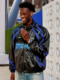 AJ Dybantsa US Open Black Shiny Track Jacket
