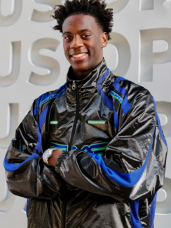 AJ Dybantsa US Open Track Jacket In Black